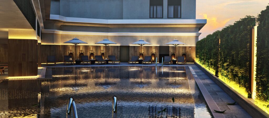 Отель The Ritz-Carlton, Куала-Лумпур Экстерьер фото The swimming pool at the hotel